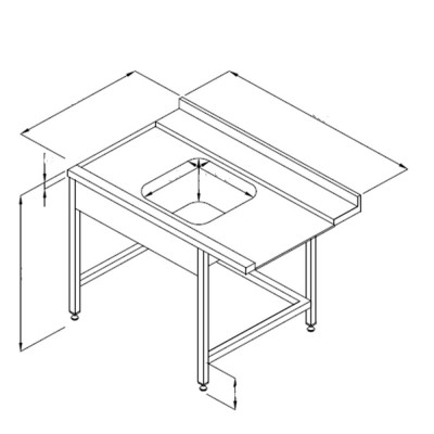 Стол входной для посудомоечной машины