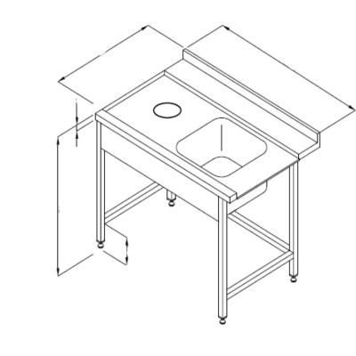 Стол для отходов с отверстием